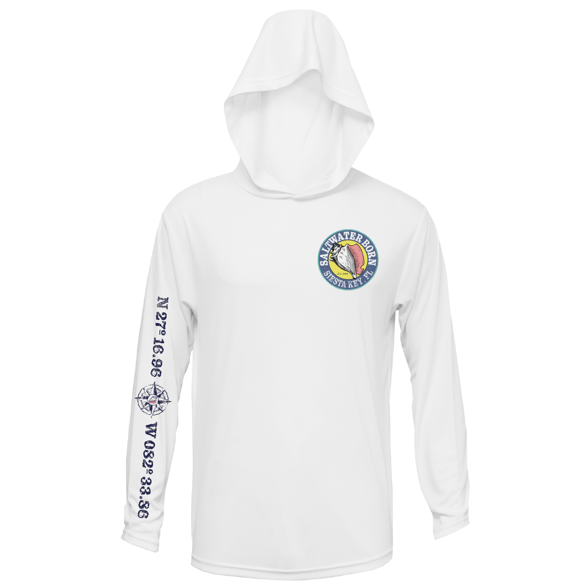 Siesta Key, FL "Surrender The Booty" Long Sleeve UPF 50+ Dry - Fit Hoodie - Angler's Pro Tackle & Outdoors