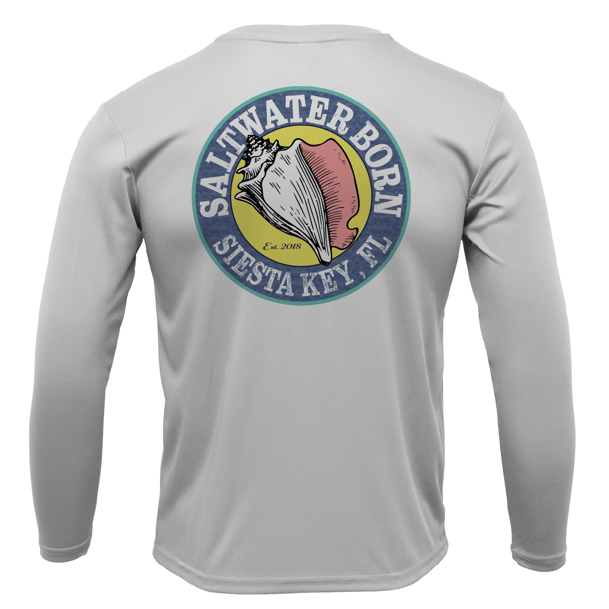 Siesta Key, FL USA Born Long Sleeve UPF 50+ Dry - Fit Shirt - Angler's Pro Tackle & Outdoors