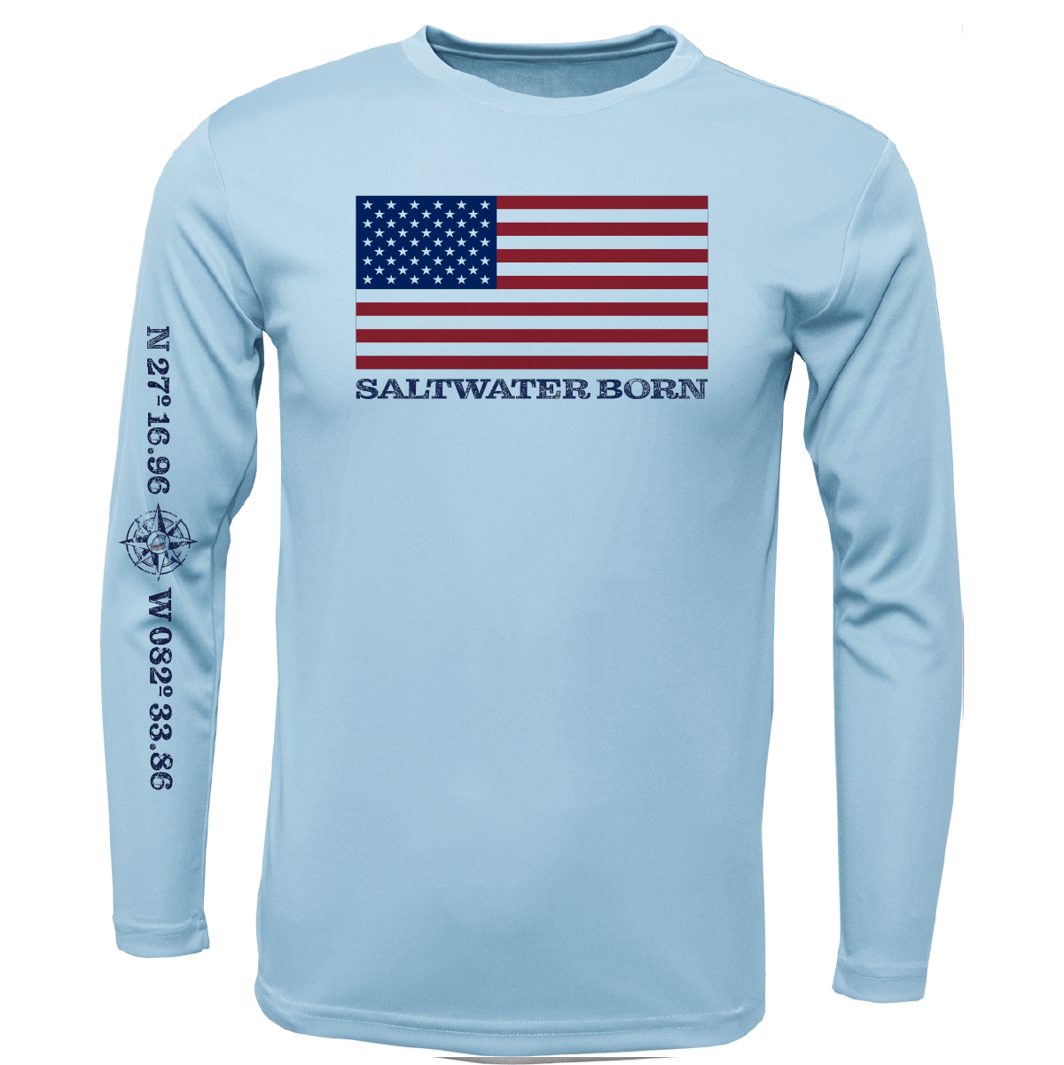 Siesta Key, FL USA Born Long Sleeve UPF 50+ Dry - Fit Shirt - Angler's Pro Tackle & Outdoors