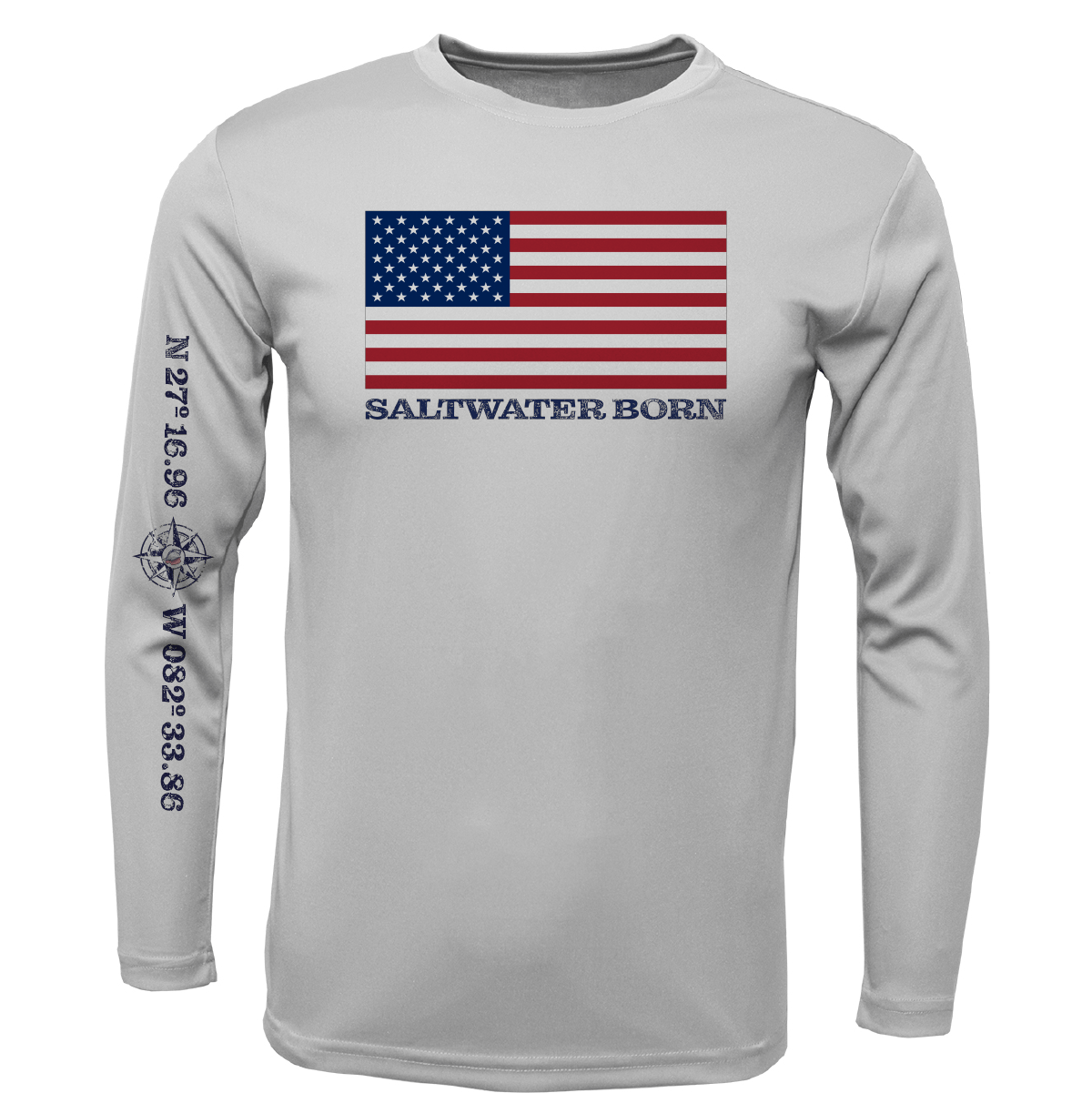 Siesta Key, FL USA Born Long Sleeve UPF 50+ Dry - Fit Shirt - Angler's Pro Tackle & Outdoors