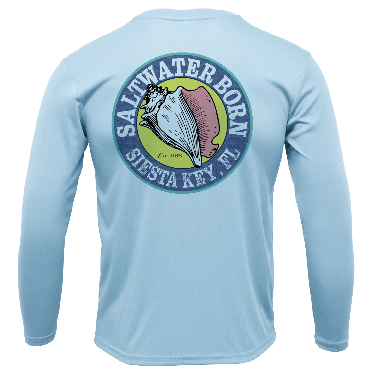 Siesta Key, FL USA Born Long Sleeve UPF 50+ Dry - Fit Shirt - Angler's Pro Tackle & Outdoors