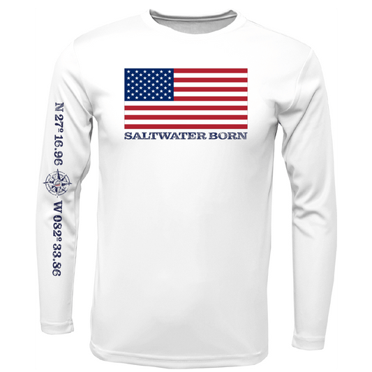 Siesta Key, FL USA Born Long Sleeve UPF 50+ Dry - Fit Shirt - Angler's Pro Tackle & Outdoors