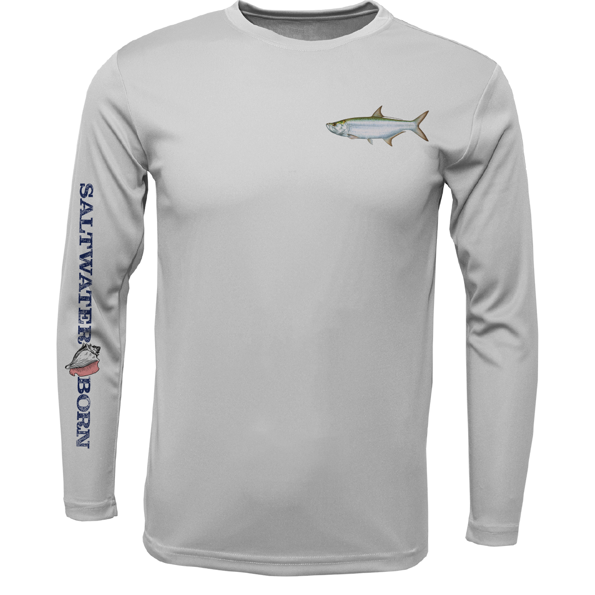 Saltwater Born Clean Tarpon Long Sleeve UPF 50+ Dry-Fit Shirt