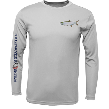 Saltwater Born Clean Tarpon Long Sleeve UPF 50+ Dry-Fit Shirt