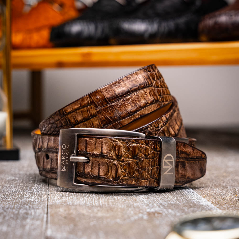 Marco Di Milano Silvio Belt Washed Brown