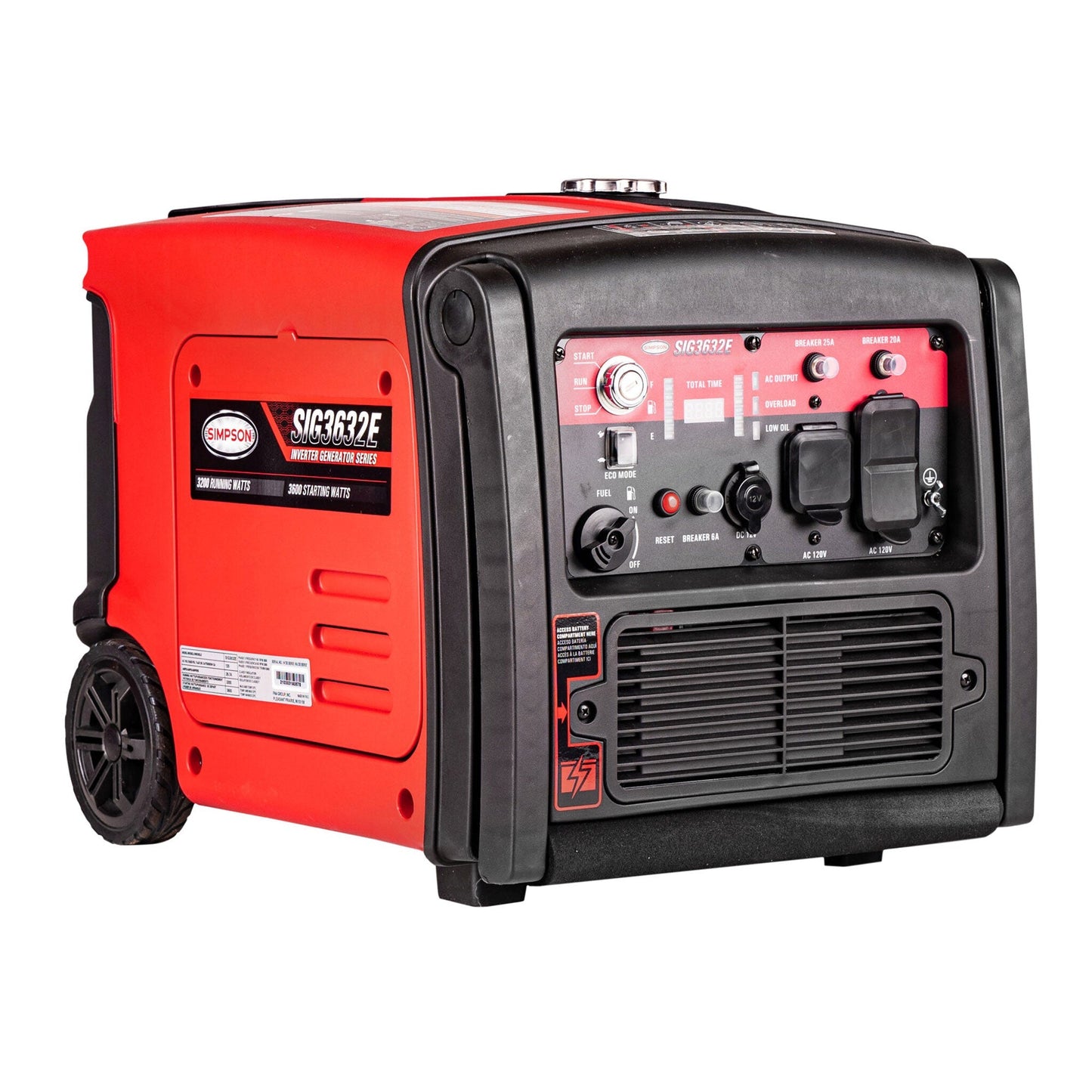 SIMPSON Portable 3200 Watt Gas Inverter Generator and Portable Power Station - Angler's Pro Tackle & Outdoors