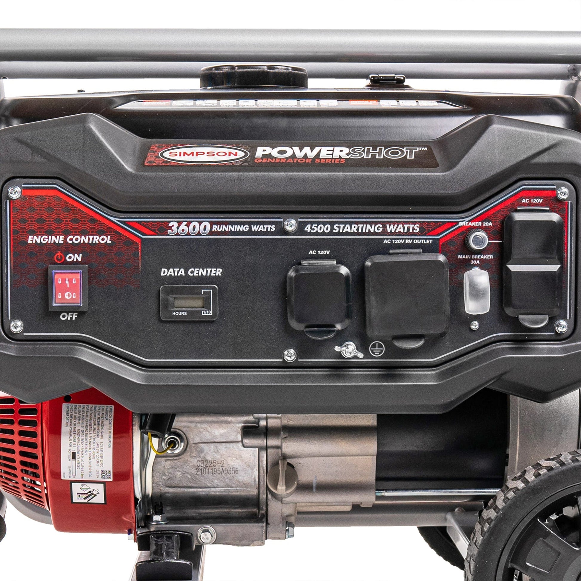 SIMPSON PowerShot Portable 3,600 Watt Generator with Roll Cage Frame Protection - Angler's Pro Tackle & Outdoors