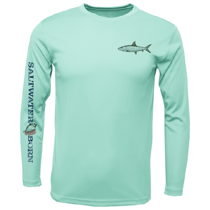 SK Bonefish on Chest Long Sleeve UPF 50+ Dry - Fit Shirt - Angler's Pro Tackle & Outdoors