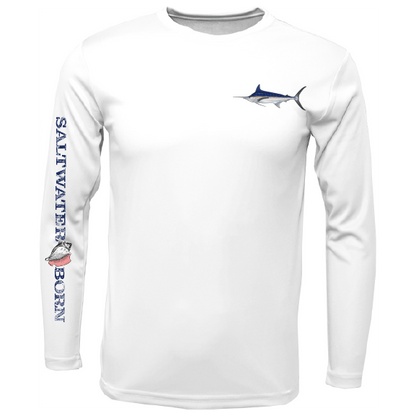 SK Marlin on Chest Long Sleeve UPF 50+ Dry - Fit Shirt - Angler's Pro Tackle & Outdoors