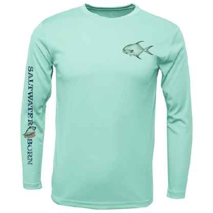 SK Permit on Chest Long Sleeve UPF 50+ Dry - Fit Shirt - Angler's Pro Tackle & Outdoors