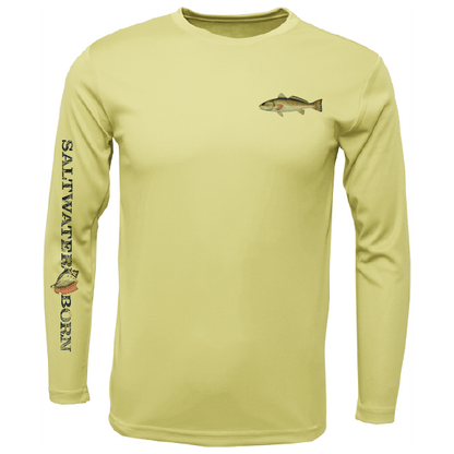 SK Redfish on Chest Long Sleeve UPF 50+ Dry - Fit Shirt - Angler's Pro Tackle & Outdoors