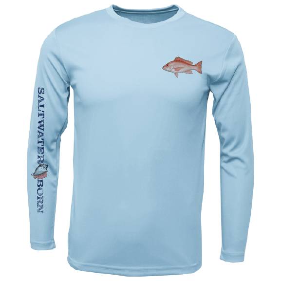 SK Snapper on Chest Long Sleeve UPF 50+ Dry - Fit Shirt - Angler's Pro Tackle & Outdoors