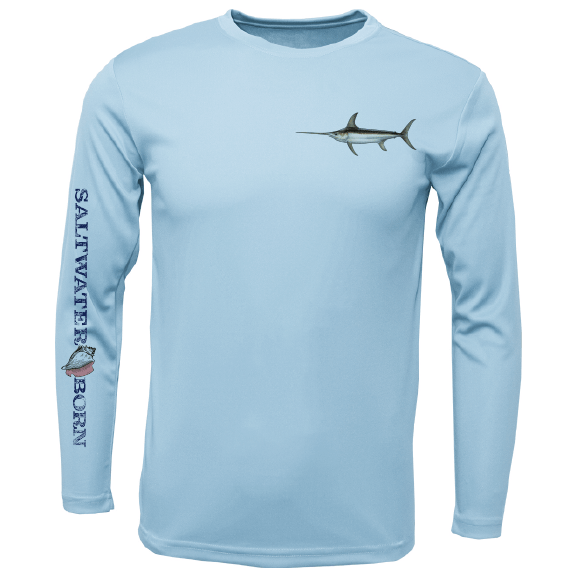 SK Swordfish on Chest Long Sleeve UPF 50+ Dry - Fit Shirt - Angler's Pro Tackle & Outdoors