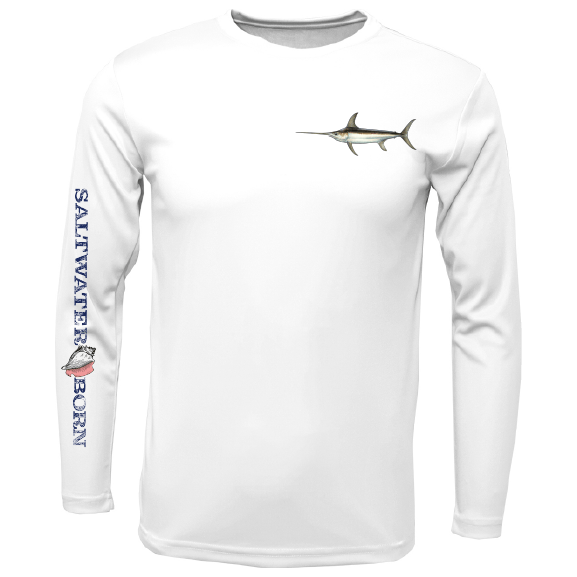 SK Swordfish on Chest Long Sleeve UPF 50+ Dry - Fit Shirt - Angler's Pro Tackle & Outdoors