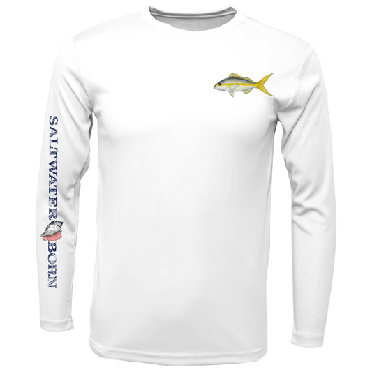 SK Yellowtail on Chest Long Sleeve UPF 50+ Dry - Fit Shirt - Angler's Pro Tackle & Outdoors