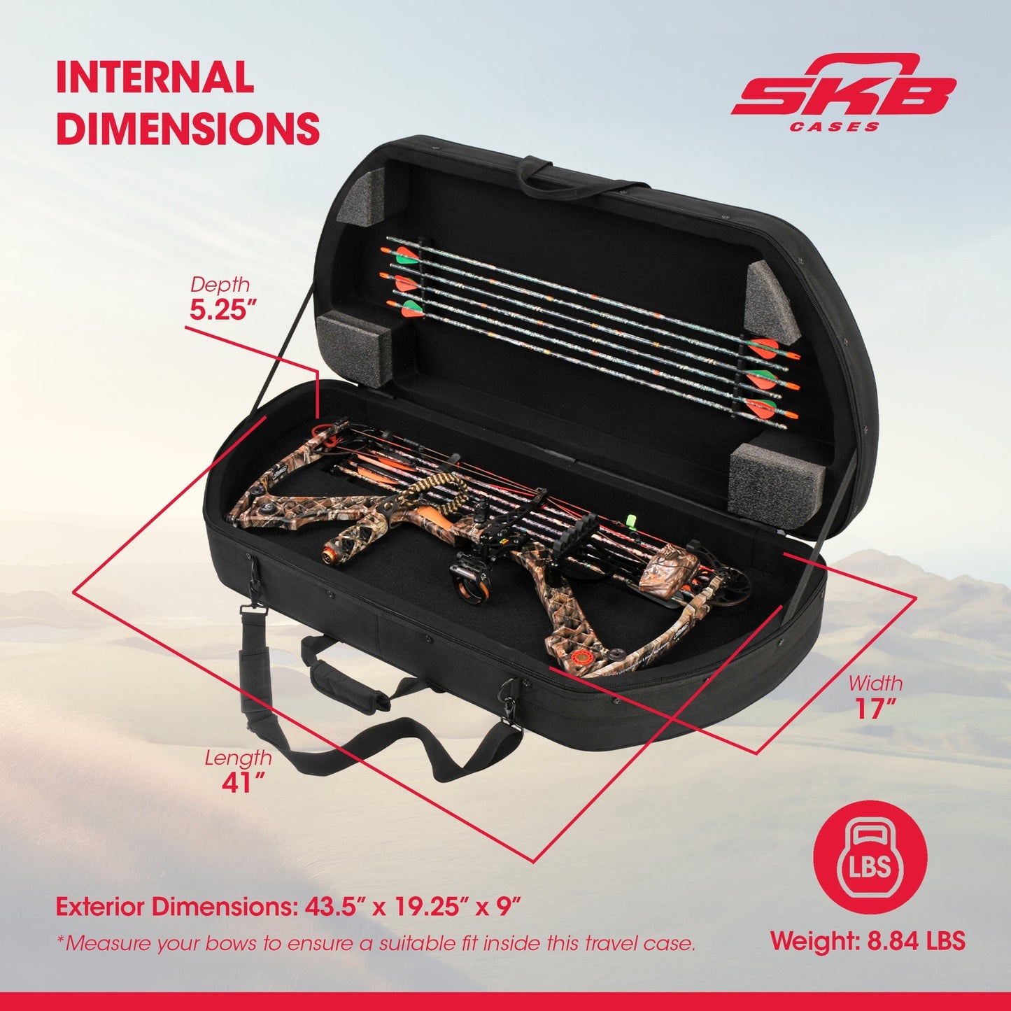 SKB Cases 2SKB - SC4120 Nylon Exterior Waterproof Hybrid Bow Utility Case, Black - Angler's Pro Tackle & Outdoors