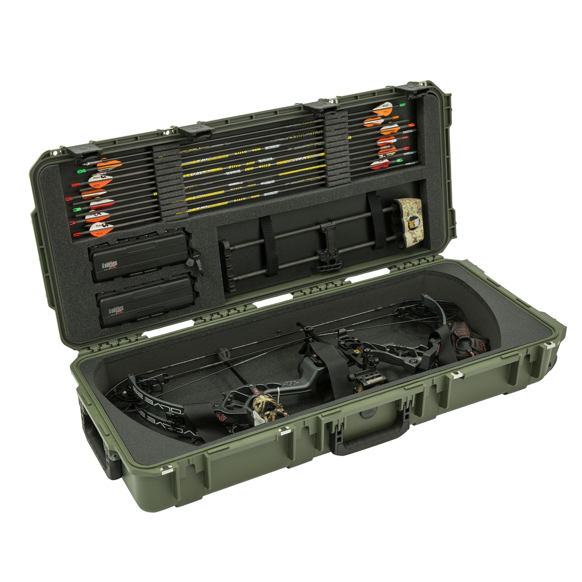 SKB Cases 3614 Hard Plastic Exterior Parallel Limb Bow Crossbow Case, Green - Angler's Pro Tackle & Outdoors