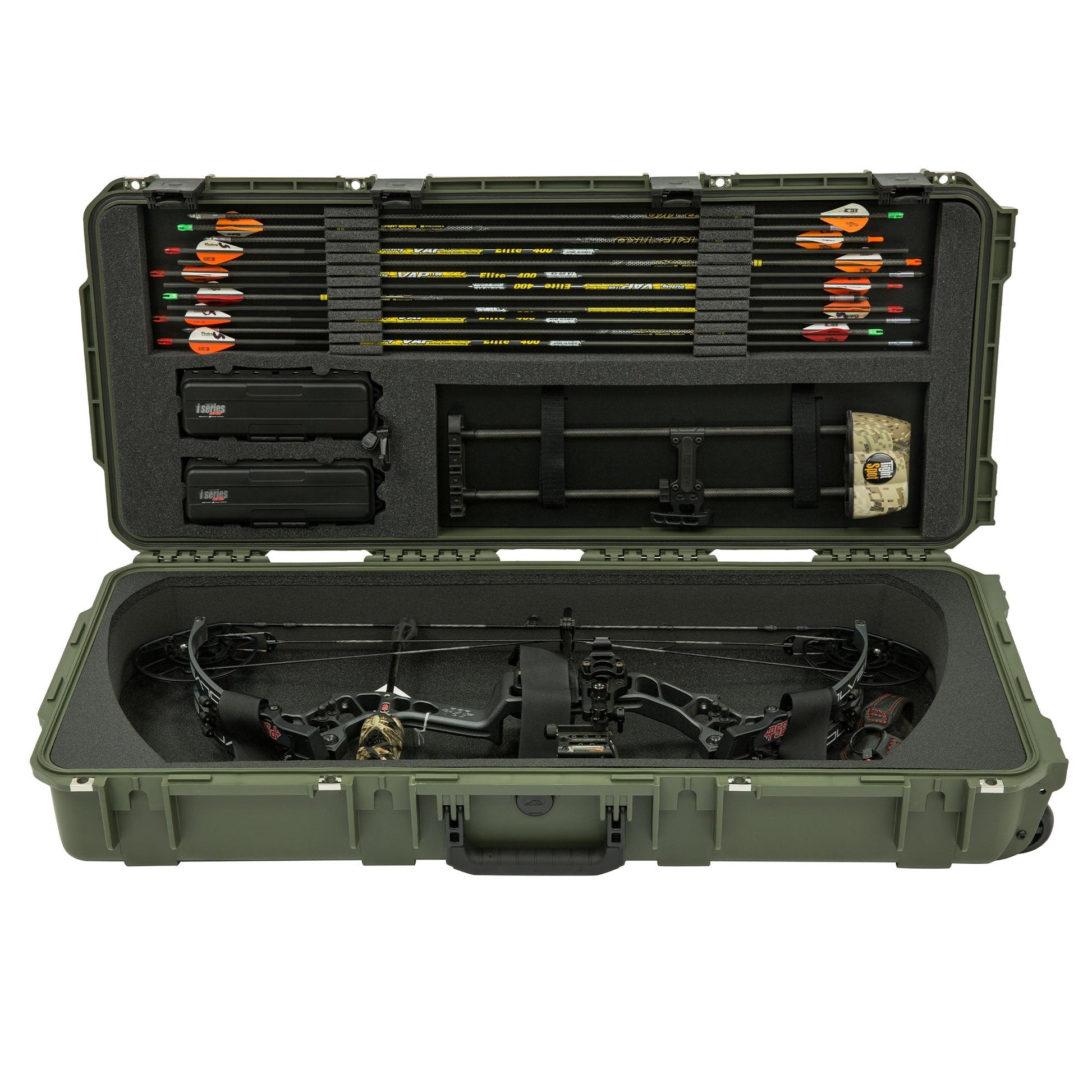 SKB Cases 3614 Hard Plastic Exterior Parallel Limb Bow Crossbow Case, Green - Angler's Pro Tackle & Outdoors