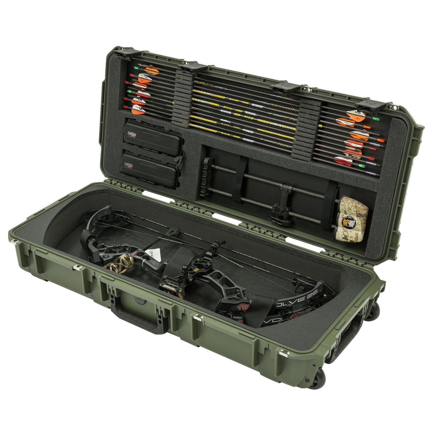 SKB Cases 3614 Hard Plastic Exterior Parallel Limb Bow Crossbow Case, Green - Angler's Pro Tackle & Outdoors