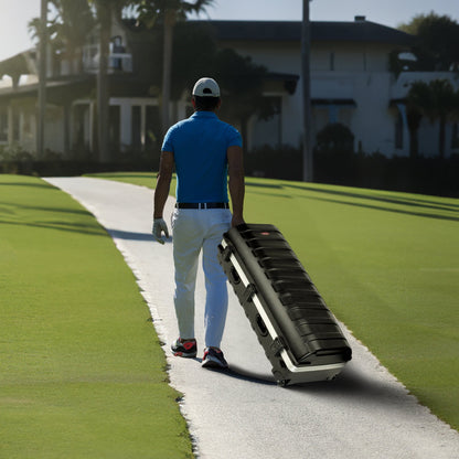 SKB Cases Double ATA Standard Hard Plastic Storage Wheeled Golf Bag Travel Case - Angler's Pro Tackle & Outdoors