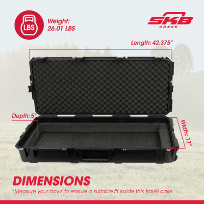 SKB Cases iSeries 3I - 4217 - USD Small Ultimate Waterproof Double Bow Case, Black - Angler's Pro Tackle & Outdoors