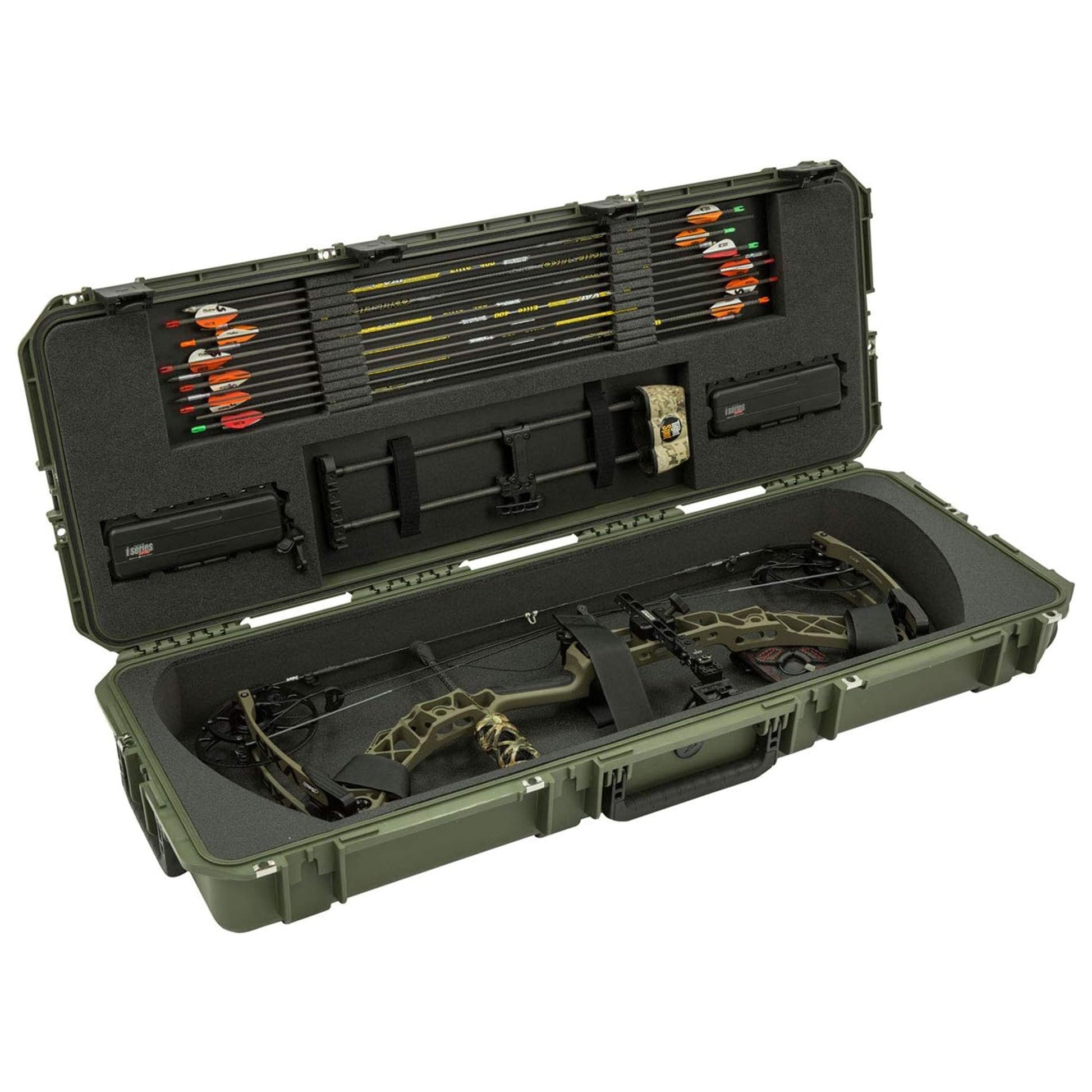 SKB Cases iSeries 4214 Hard Exterior Parallel Limb Bow Case, Green - Angler's Pro Tackle & Outdoors