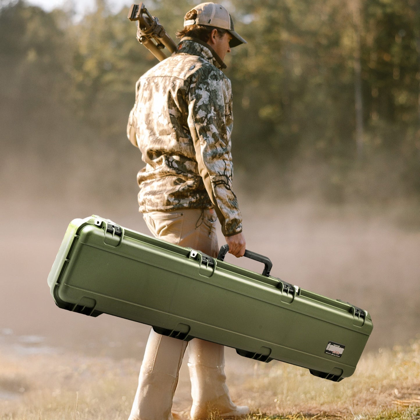 SKB Cases iSeries 4909 Hard Exterior Waterproof Utility Single Rifle Case, Green - Angler's Pro Tackle & Outdoors