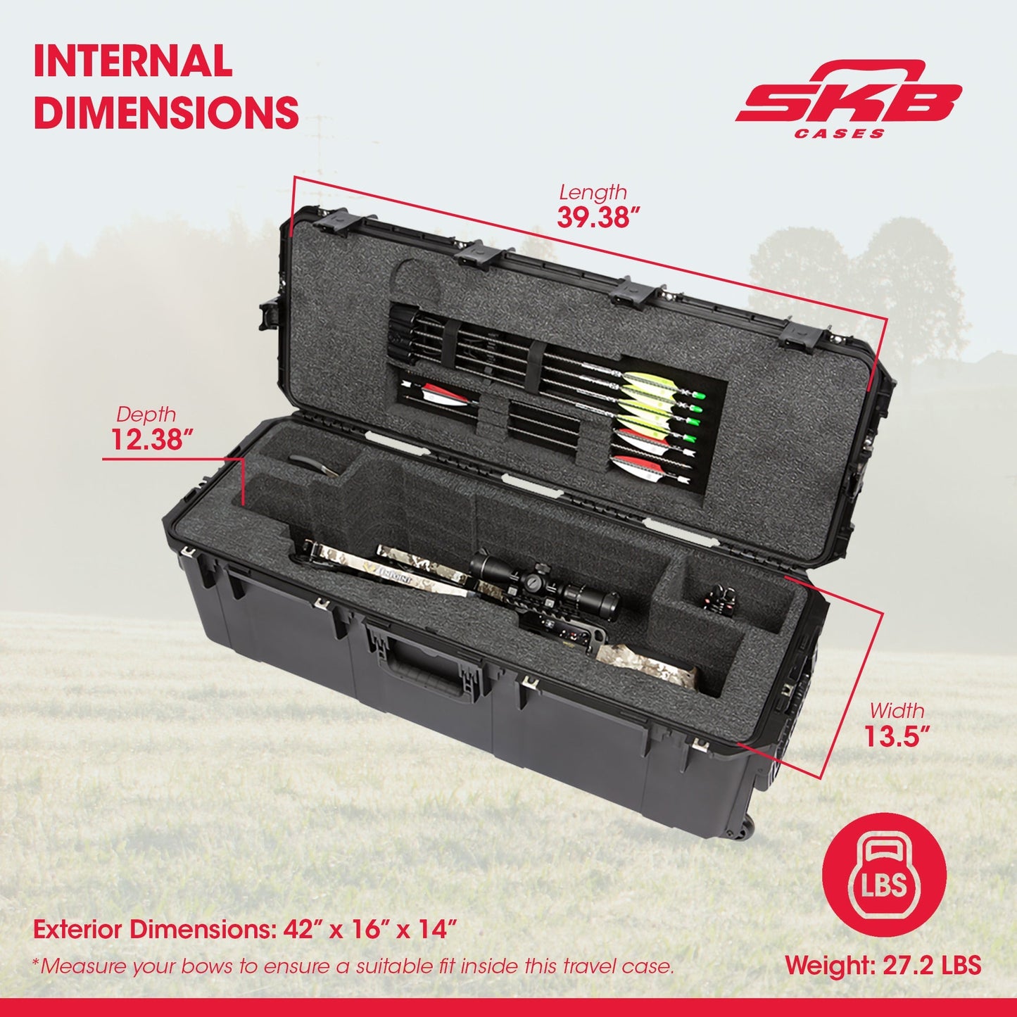 SKB iSeries 10 Point Vapor RS470 Heavy Duty UV Resistant Crossbow Case, Black - Angler's Pro Tackle & Outdoors