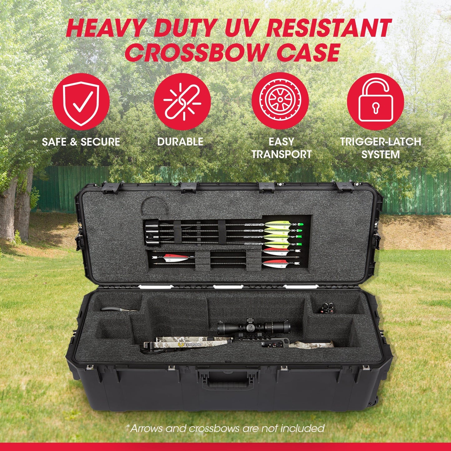 SKB iSeries 10 Point Vapor RS470 Heavy Duty UV Resistant Crossbow Case, Black - Angler's Pro Tackle & Outdoors