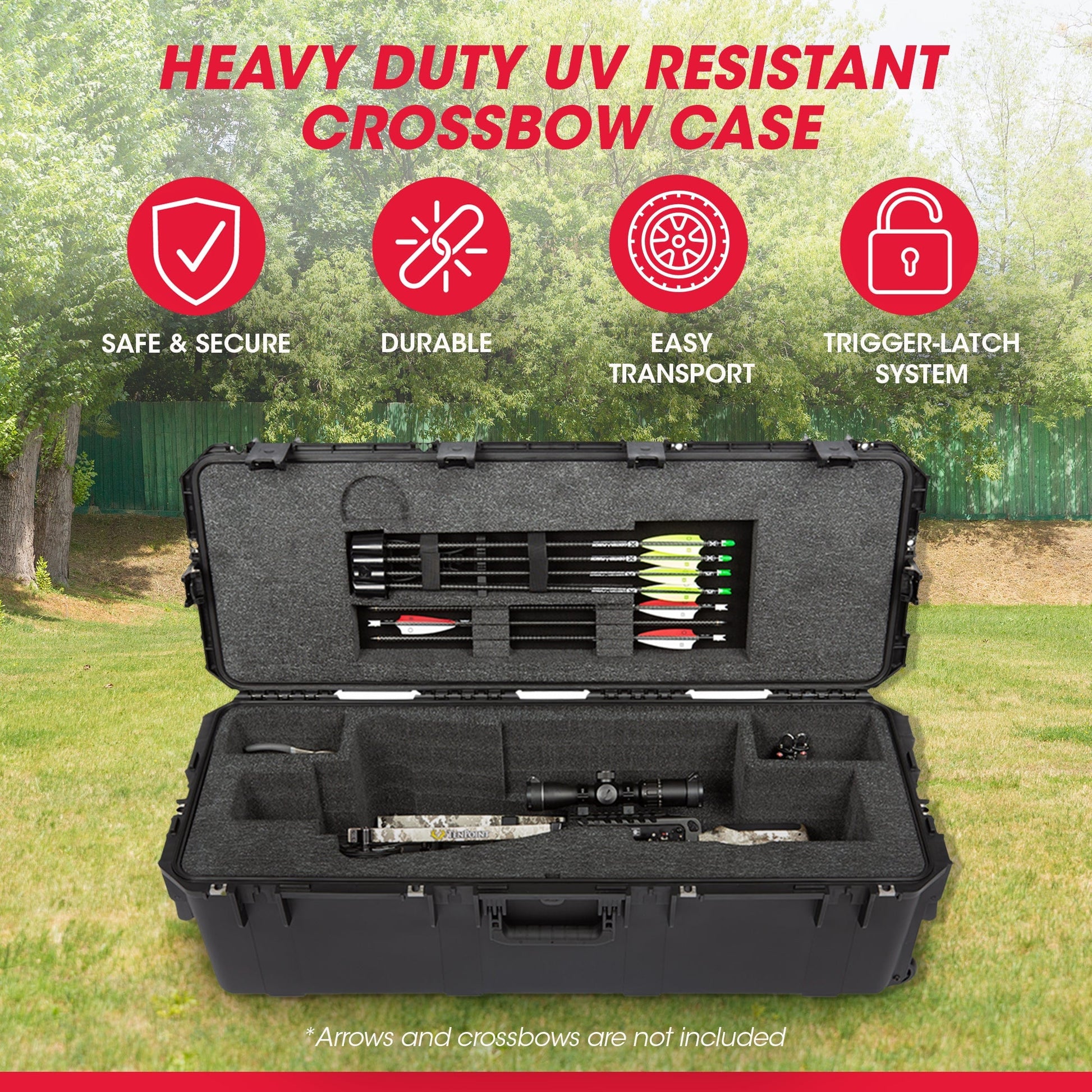 SKB iSeries 10 Point Vapor RS470 Heavy Duty UV Resistant Crossbow Case, Black - Angler's Pro Tackle & Outdoors