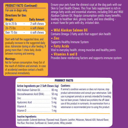 Skin and Coat Support For Dogs 9oz Jar (120 count) - Angler's Pro Tackle & Outdoors