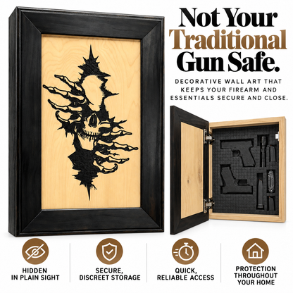 Bellewood Designs - Gothic Skull Decorative Gun Cabinet