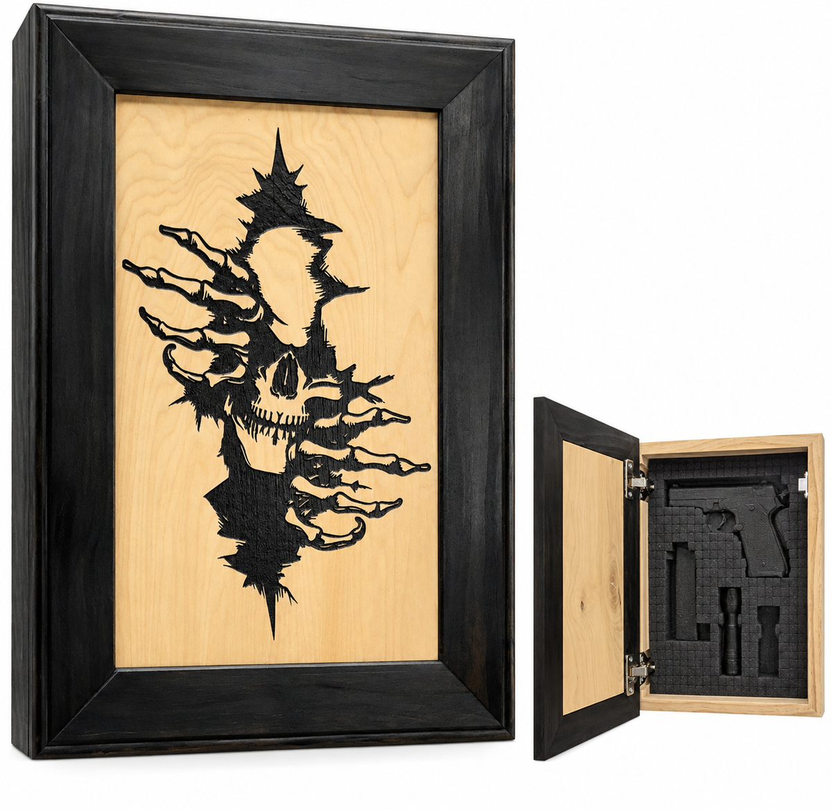 Bellewood Designs - Gothic Skull Decorative Gun Cabinet
