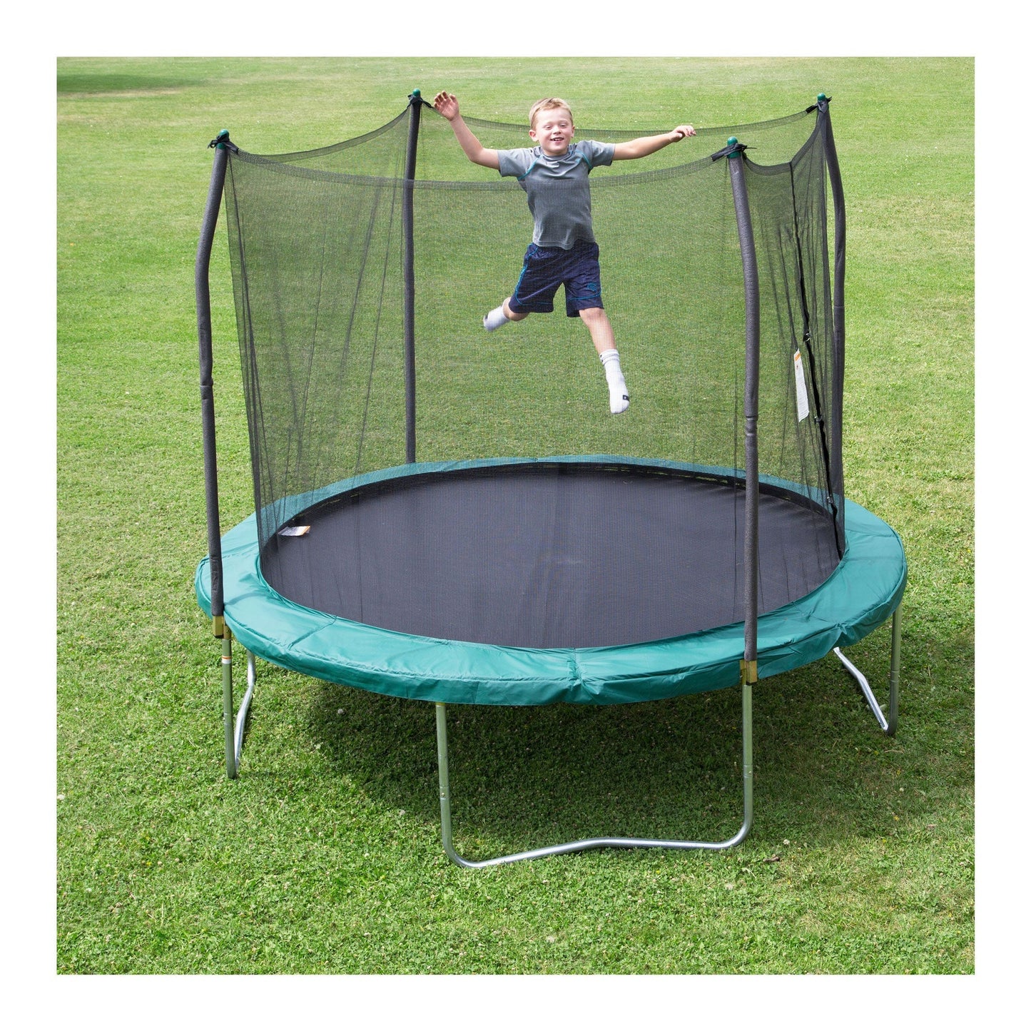 Skywalker Trampolines 10 - Foot Round Outdoor Trampoline with Enclosure, Green - Angler's Pro Tackle & Outdoors