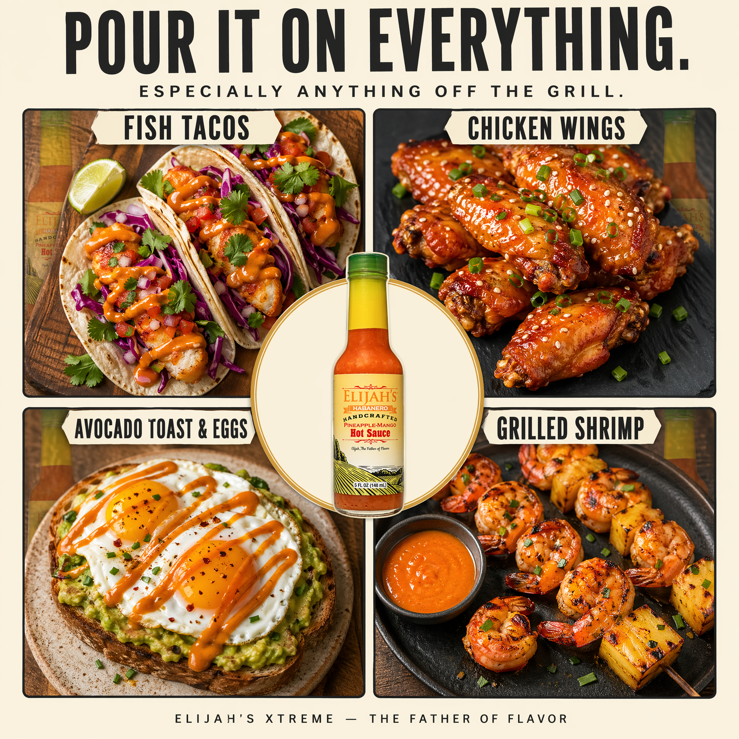 Elijah's Xtreme  Pineapple-Mango Habanero Hot Sauce