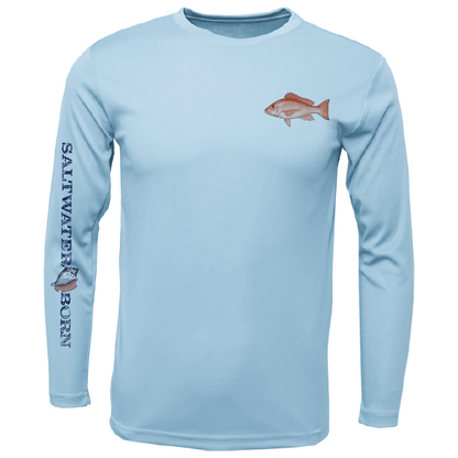 Snapper on Chest Long Sleeve UPF 50+ Dry - Fit Shirt - Angler's Pro Tackle & Outdoors