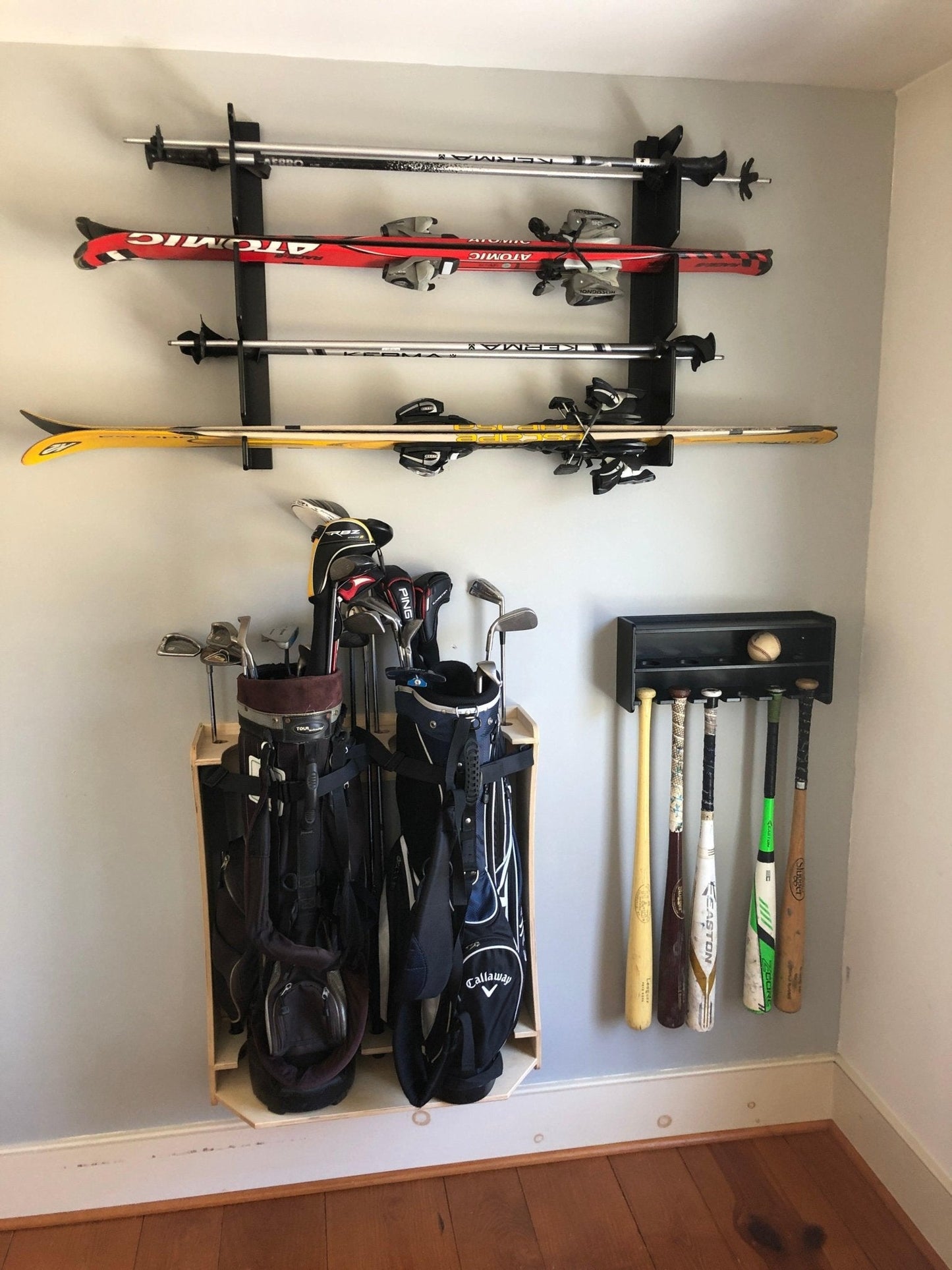 HangThis Up - Snow Ski Rack, Water Ski Storage, Snow Equipment / Basement / Indoor Spaces