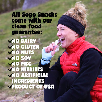 Sogo Snacks - Garlic - Iowa Smoked Recipe, 100% Grass-Fed Beef Sticks (No Sugar) - Angler's Pro Tackle & Outdoors