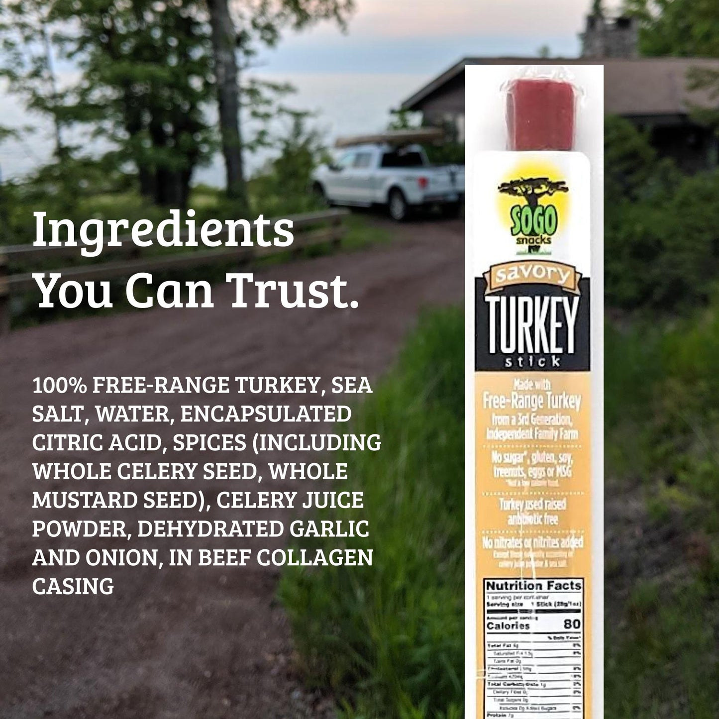 Sogo Snacks - Savory - Free-Range Turkey Sticks (No Sugar) - Angler's Pro Tackle & Outdoors