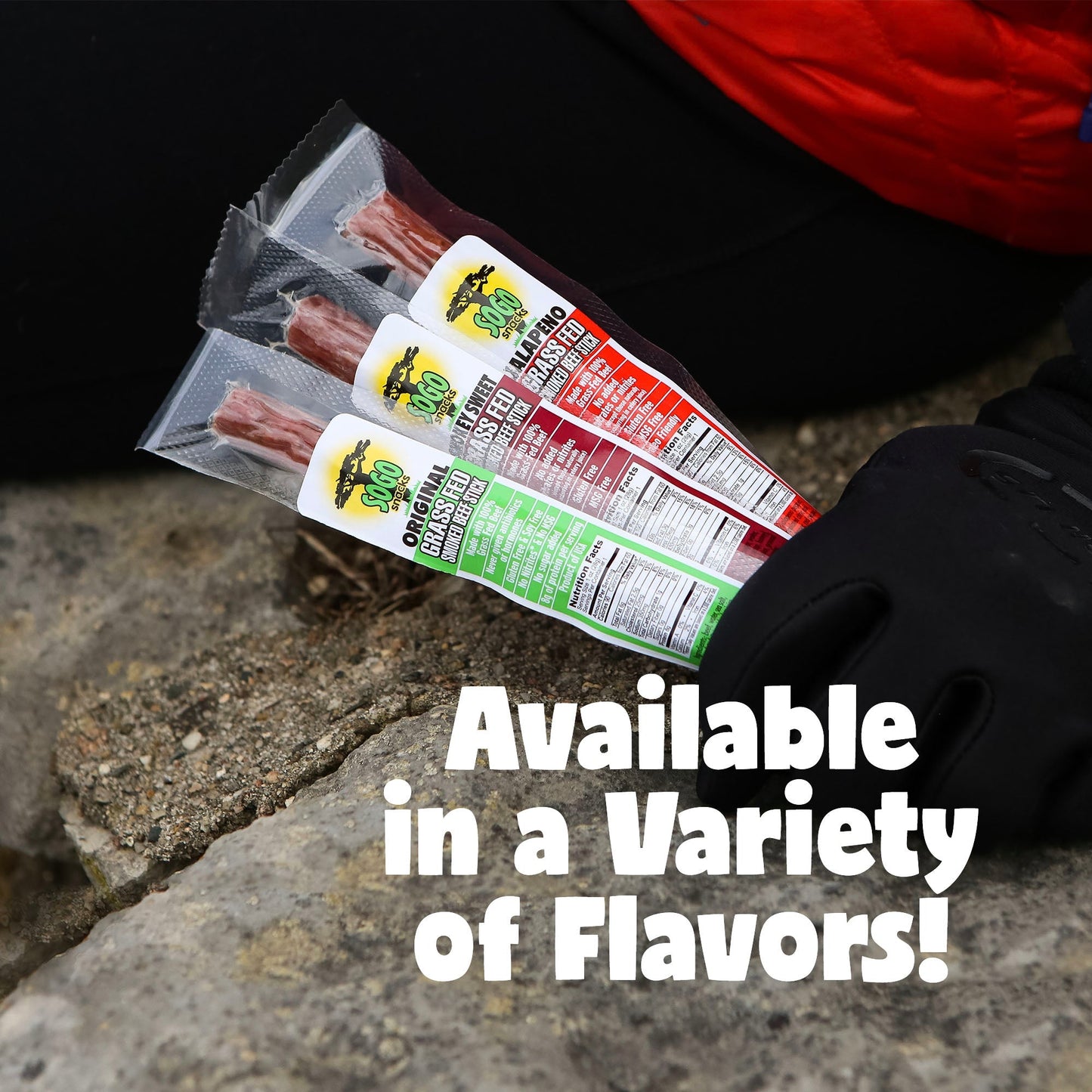 Sogo Snacks - Variety - Original, Jalapeño, Chimichurri, 100% Grass-Fed Beef Sticks - Angler's Pro Tackle & Outdoors