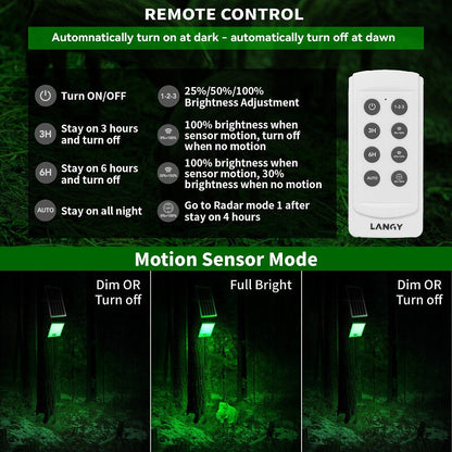 Langy Solar Green Floodlight for Night Hunting