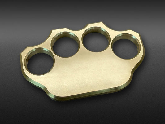 Milspin 3/4lb Brass Knuckle Non-Customizable Solid Brass Paperweight (MILSPIN Logo Only)