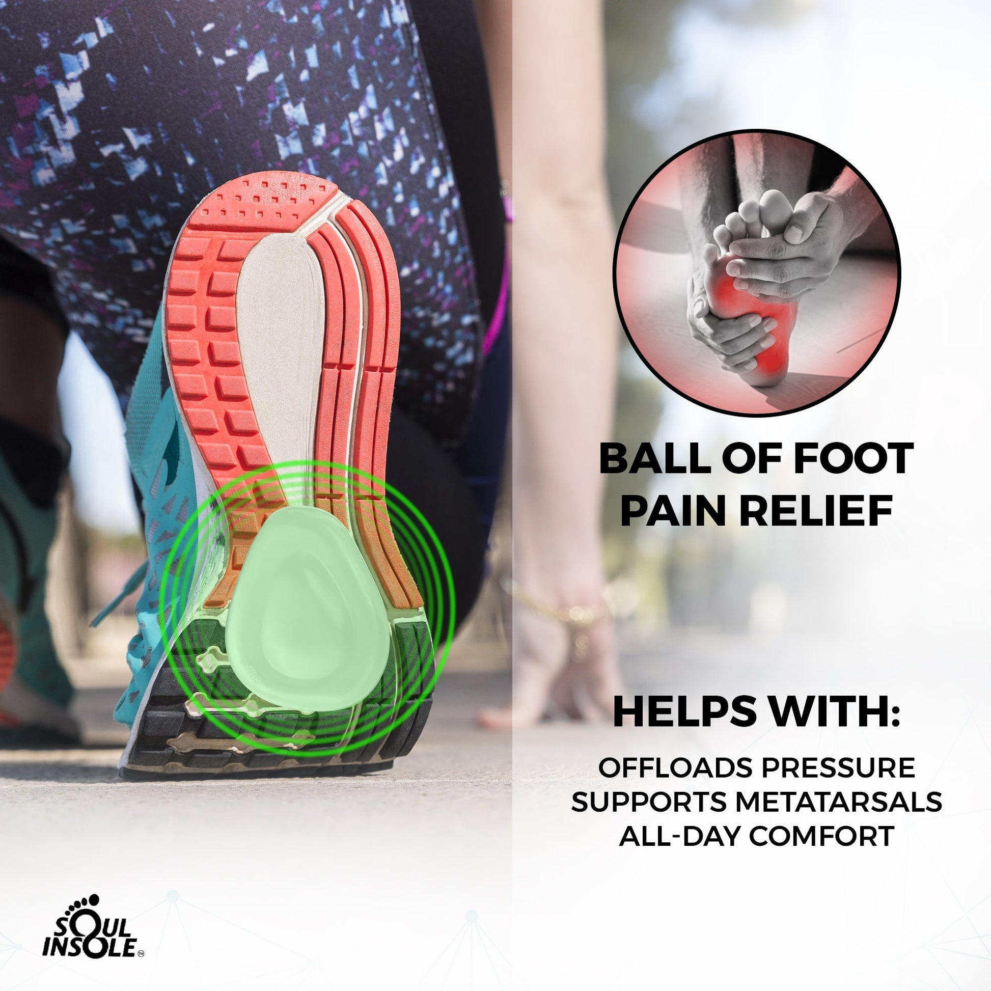 Soul Insole Metatarsal Pad (Re - Usable, Adhesive) - Angler's Pro Tackle & Outdoors