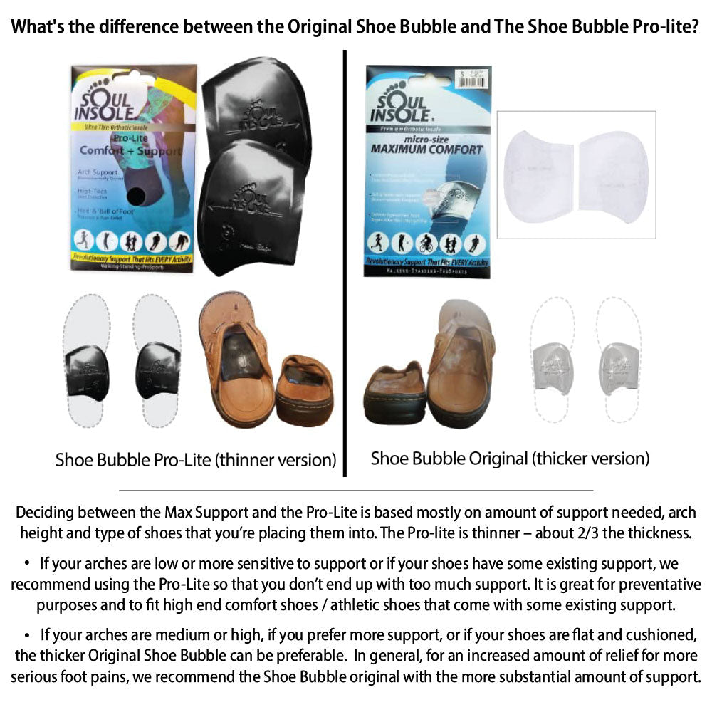 Soul Insole Shoe Bubble micro - size Max Support Orthotic - Angler's Pro Tackle & Outdoors