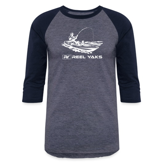 Reel Yaks Baseball T-Shirt - On the hook
