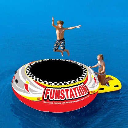 Sportsstuff Funstation 10 Foot PVC Inflatable Water Trampoline Kids Jump Bouncer - Angler's Pro Tackle & Outdoors