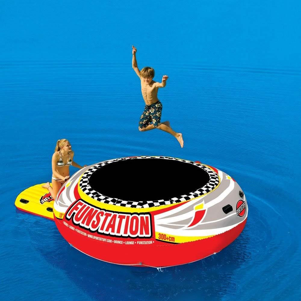 Sportsstuff Funstation 10 Foot PVC Inflatable Water Trampoline Kids Jump Bouncer - Angler's Pro Tackle & Outdoors