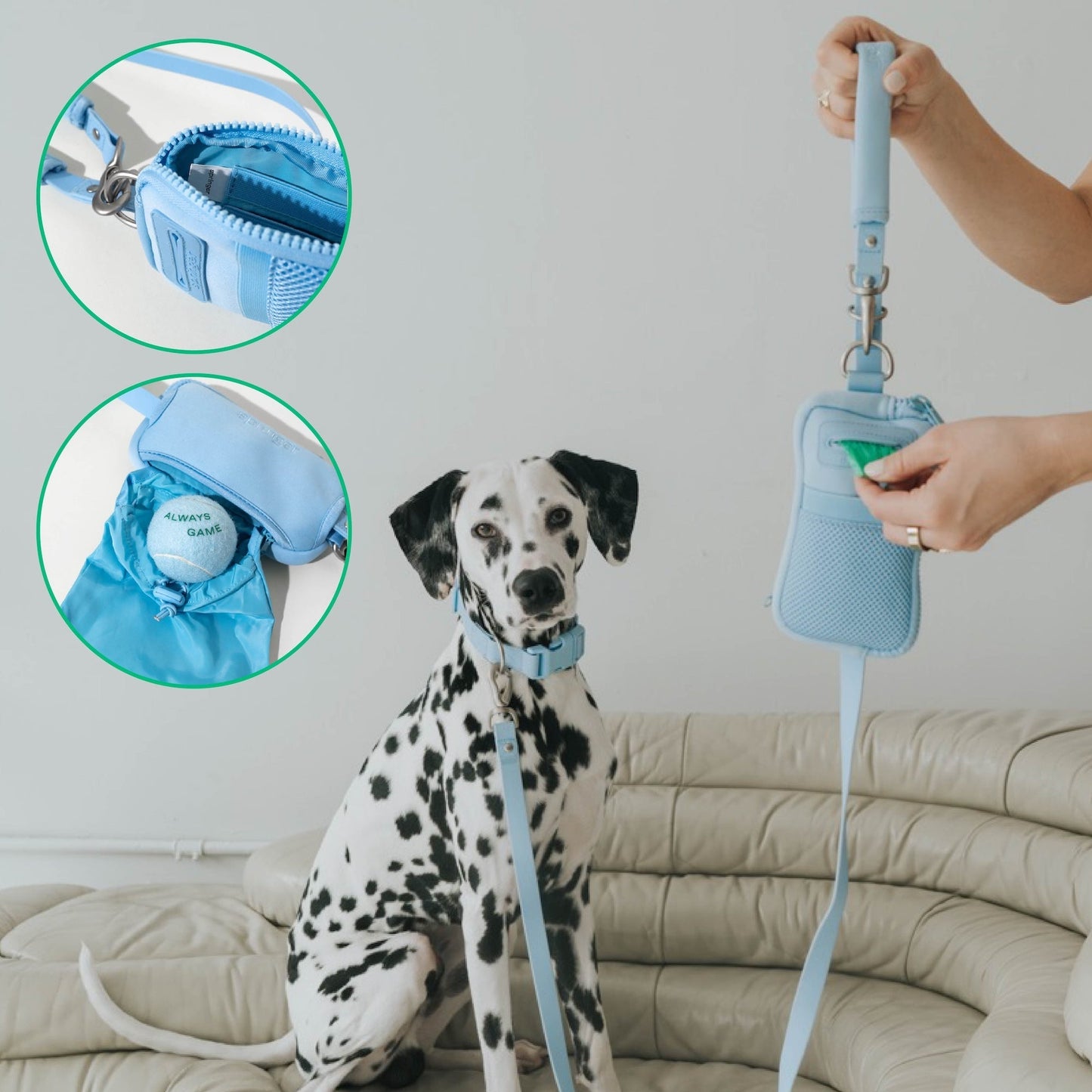 Springland Pets Original Neoprene Dog Walk Bag with Leash - Angler's Pro Tackle & Outdoors
