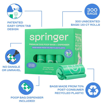 Springland Pets Premium Dog Poop Bags - Angler's Pro Tackle & Outdoors