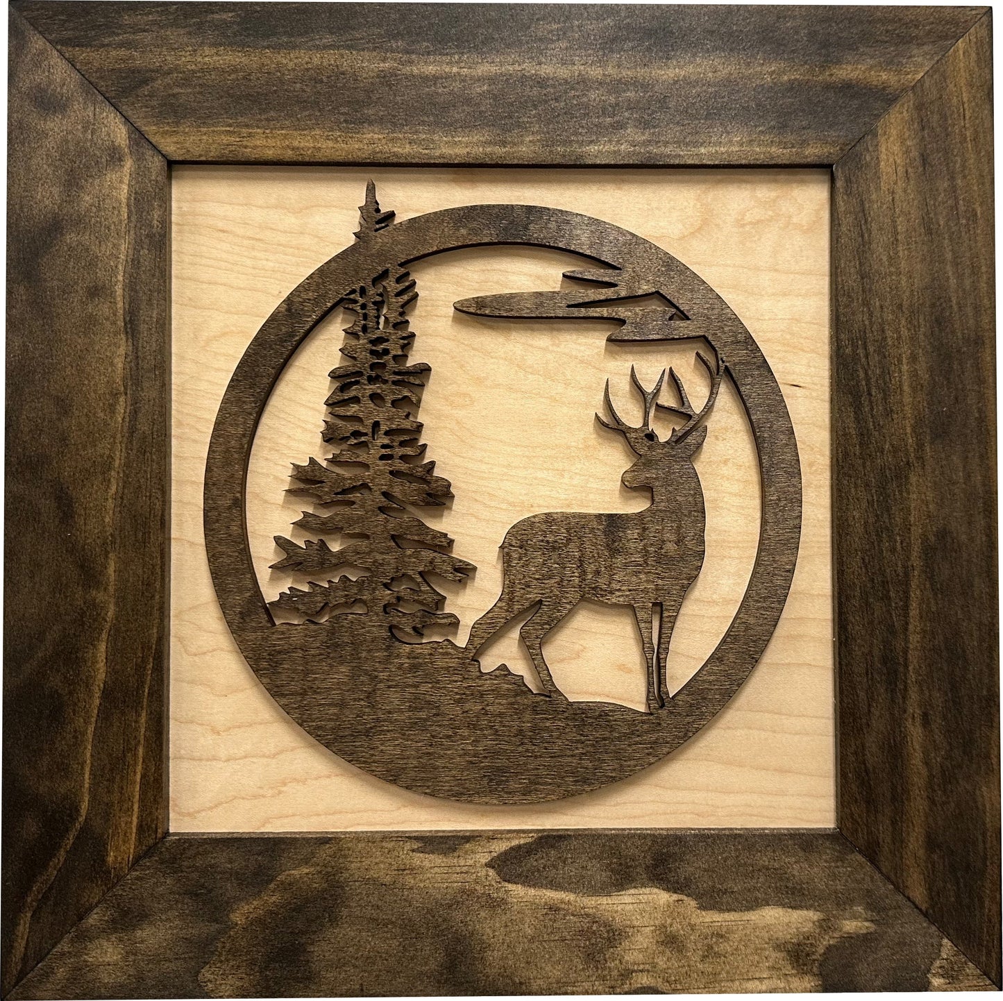 Bellewood Designs - Buck in Nature Decorative Wall-Mounted Gun Cabinet